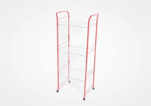 Tall freestanding wire display stand for retail product merchandising
