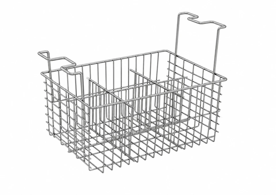 Metal wire shopping basket for supermarkets, shops and retail environments