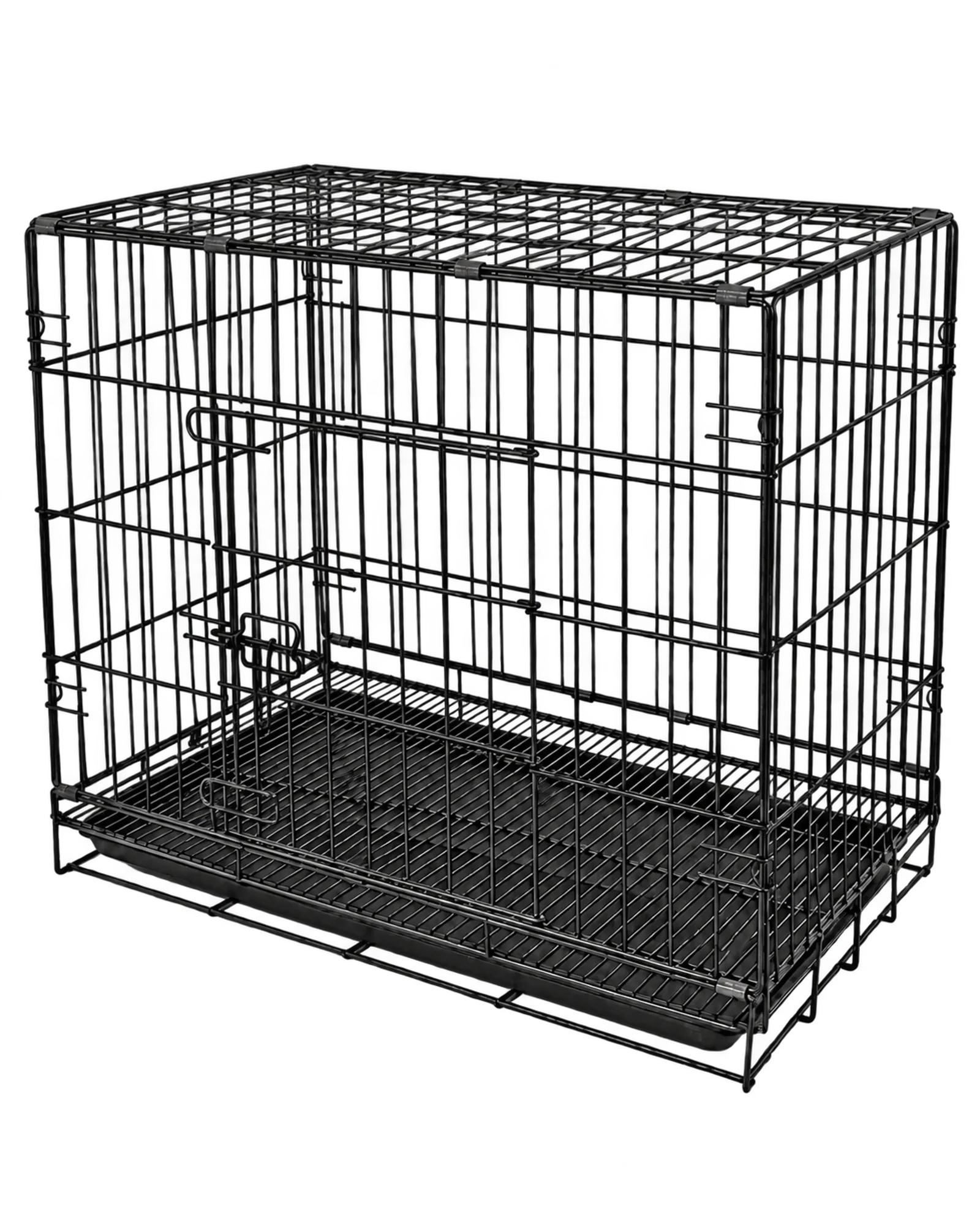 Heavy-duty enclosed wire mesh cage for secure industrial material handling