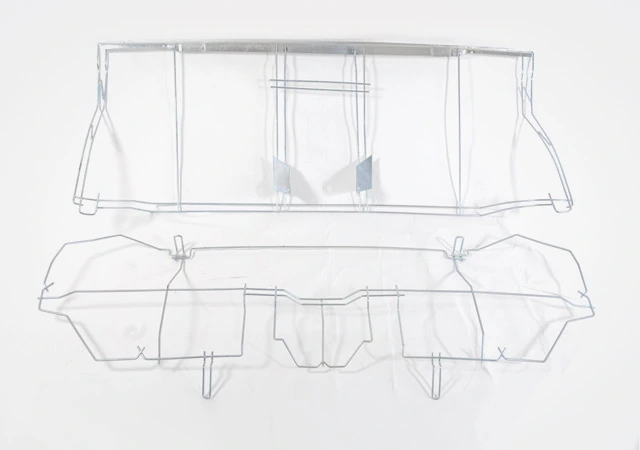 Automotive seat wire frame component for vehicle seat support and internal structure