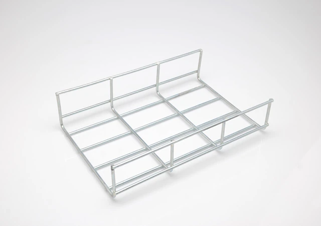 Straight galvanized wire cable tray for electrical cable routing and industrial installations