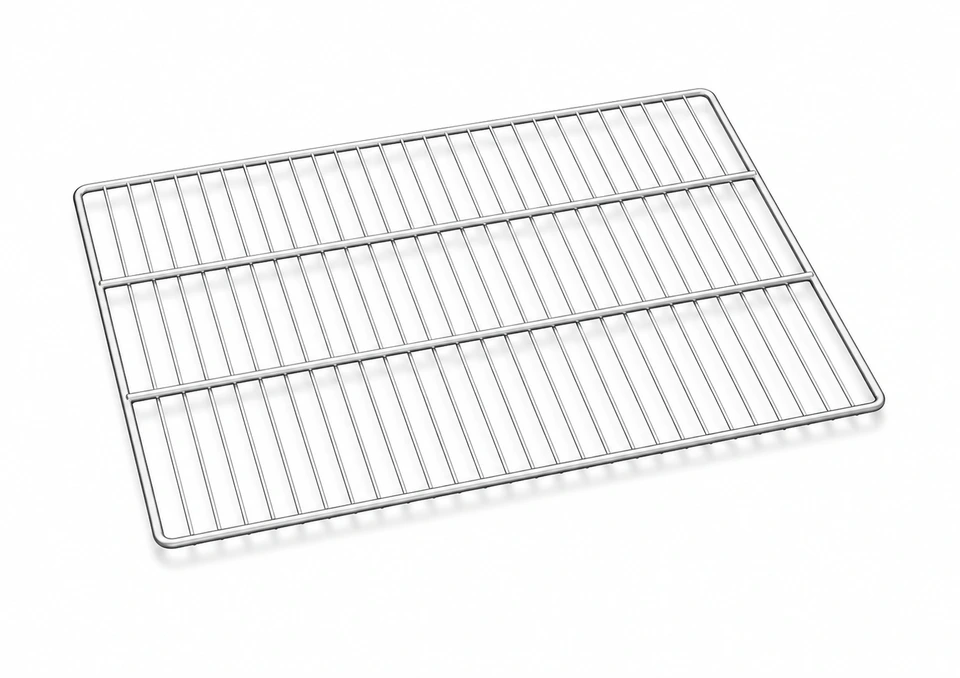 Welded refrigerator wire shelf with parallel wire construction for fridge storage applications