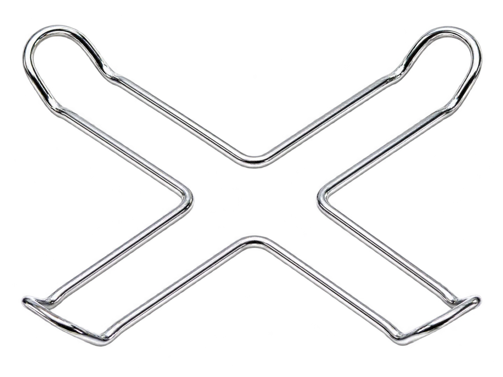 Cross-shaped metal pan support for gas cooker burner and cookware support
