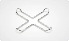 Cross-shaped metal pan support for gas cooker burner and cookware support