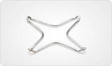 Formed metal gas cooker pan support for stable cookware positioning over burners