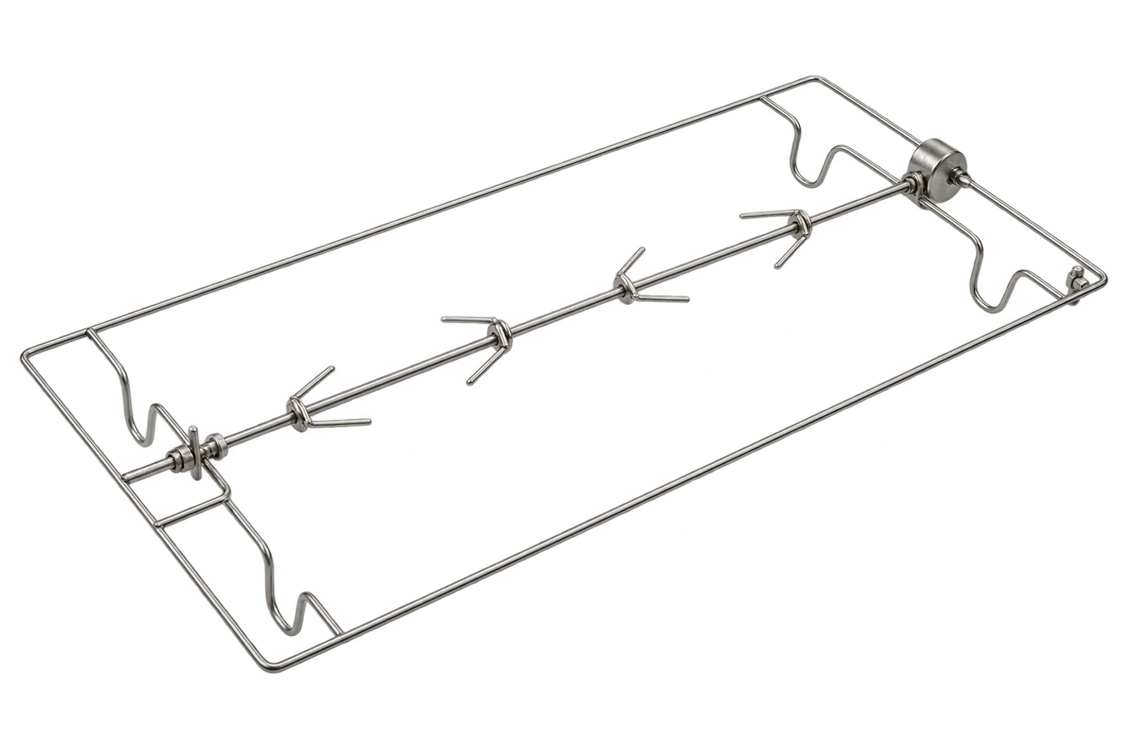 Metal gas cooker wire shelf with formed supports for household cooking appliances