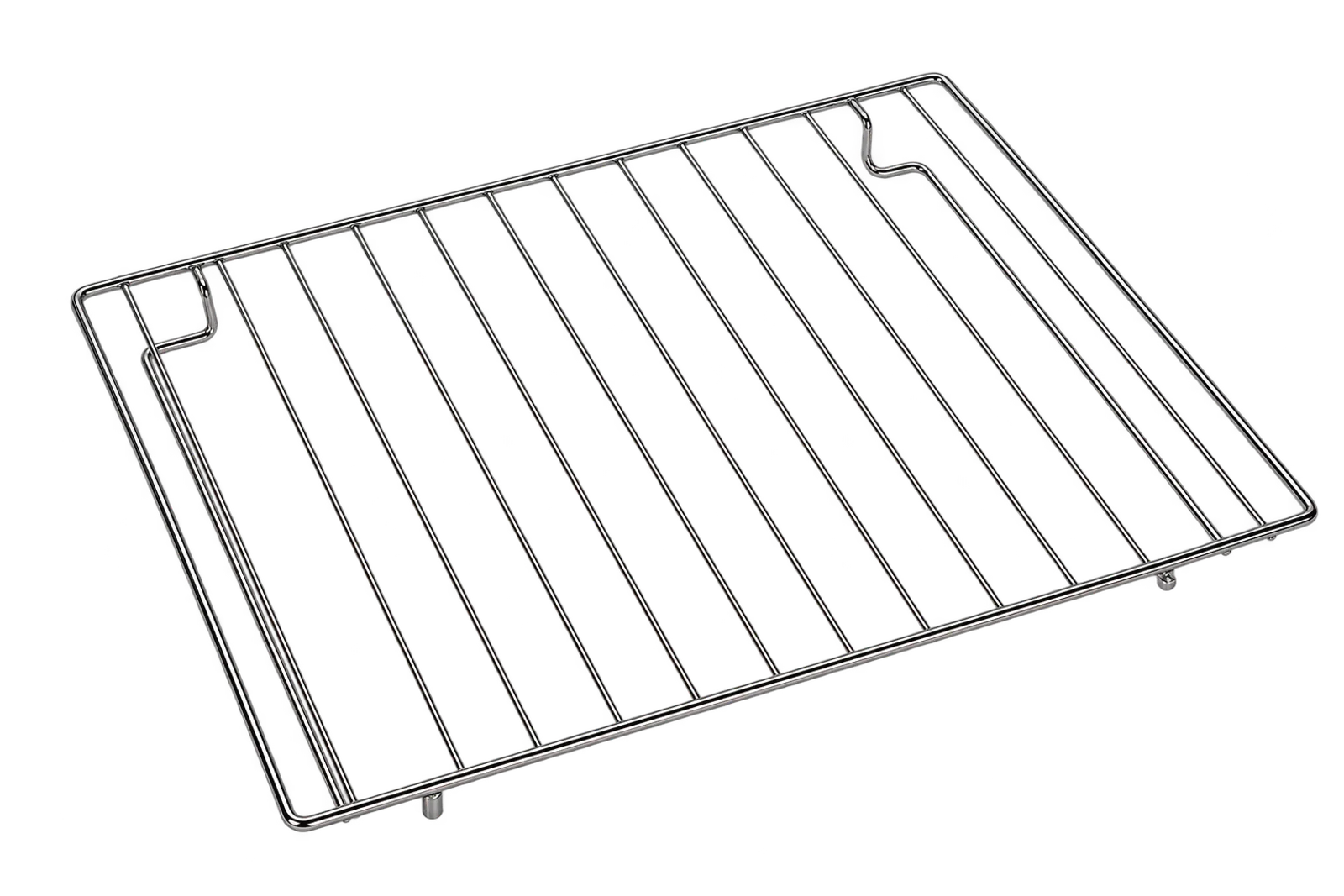 Rectangular wire shelf for gas cooker and oven rack applications