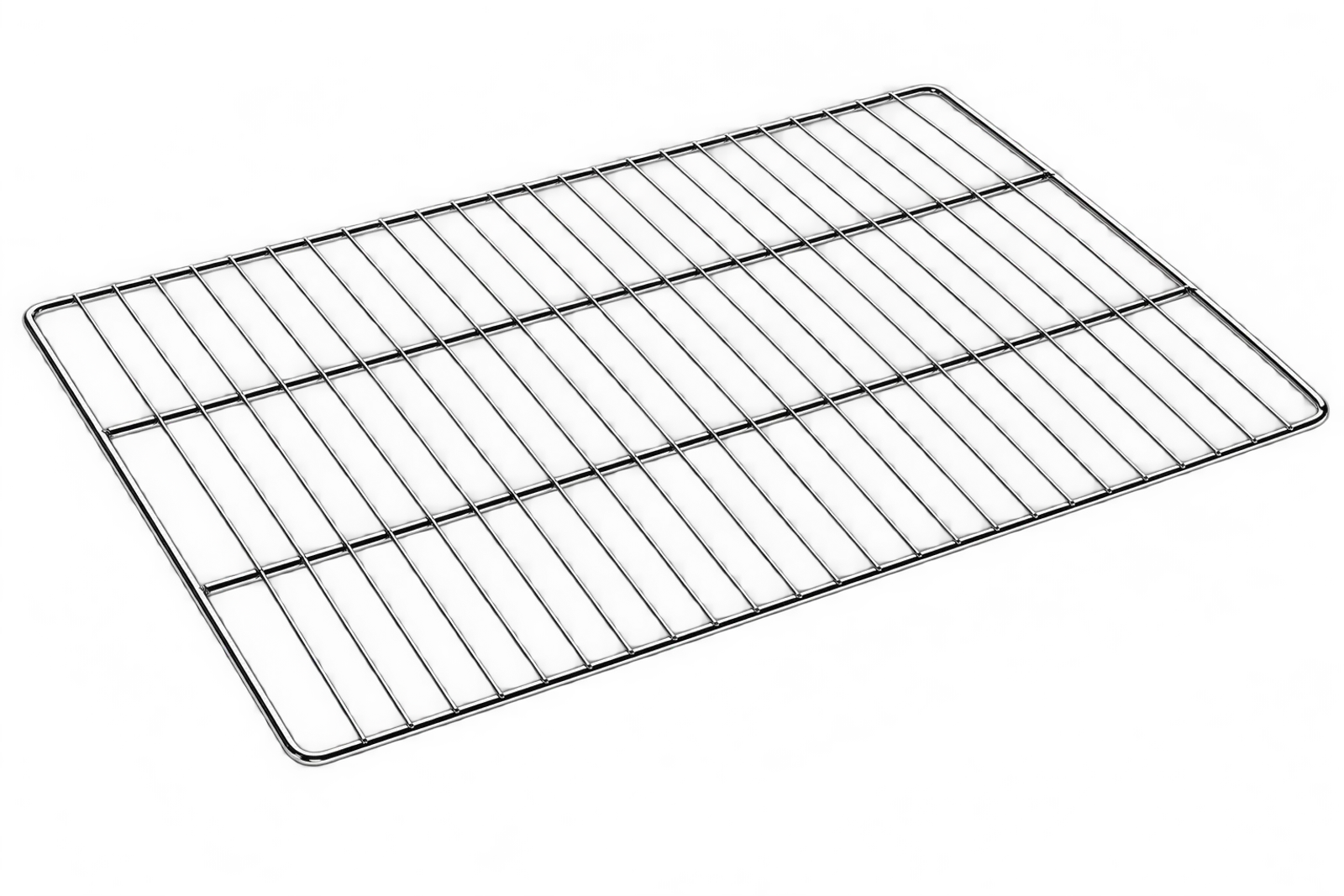Welded wire oven shelf for gas cookers and household cooking appliances