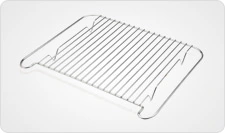 Formed gas cooker wire rack with rounded outer frame for oven applications