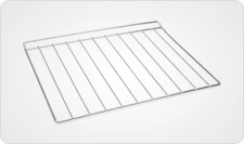 Metal gas cooker wire shelf with welded rack construction for cooking appliances