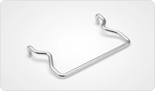 Bent metal wire support bracket for gas cooker and household appliance assemblies